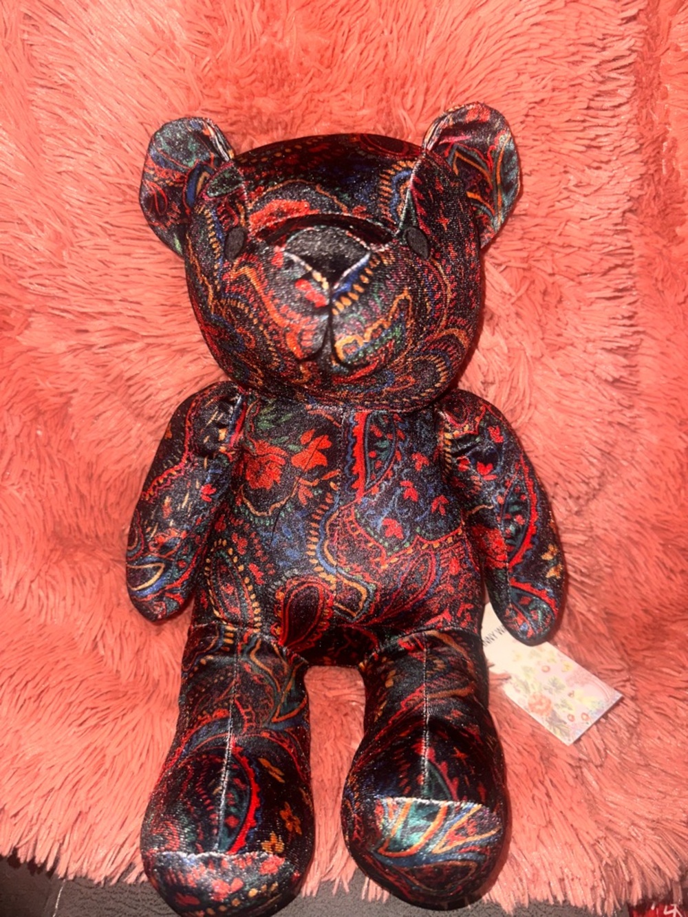 Johnny Was Multicolor Paisley Velvet Teddy - Red, Black, Blue, Green